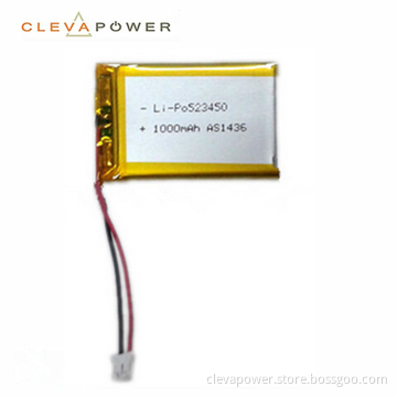 523450PL 1000mAh Lithium polymer for wireless speaker